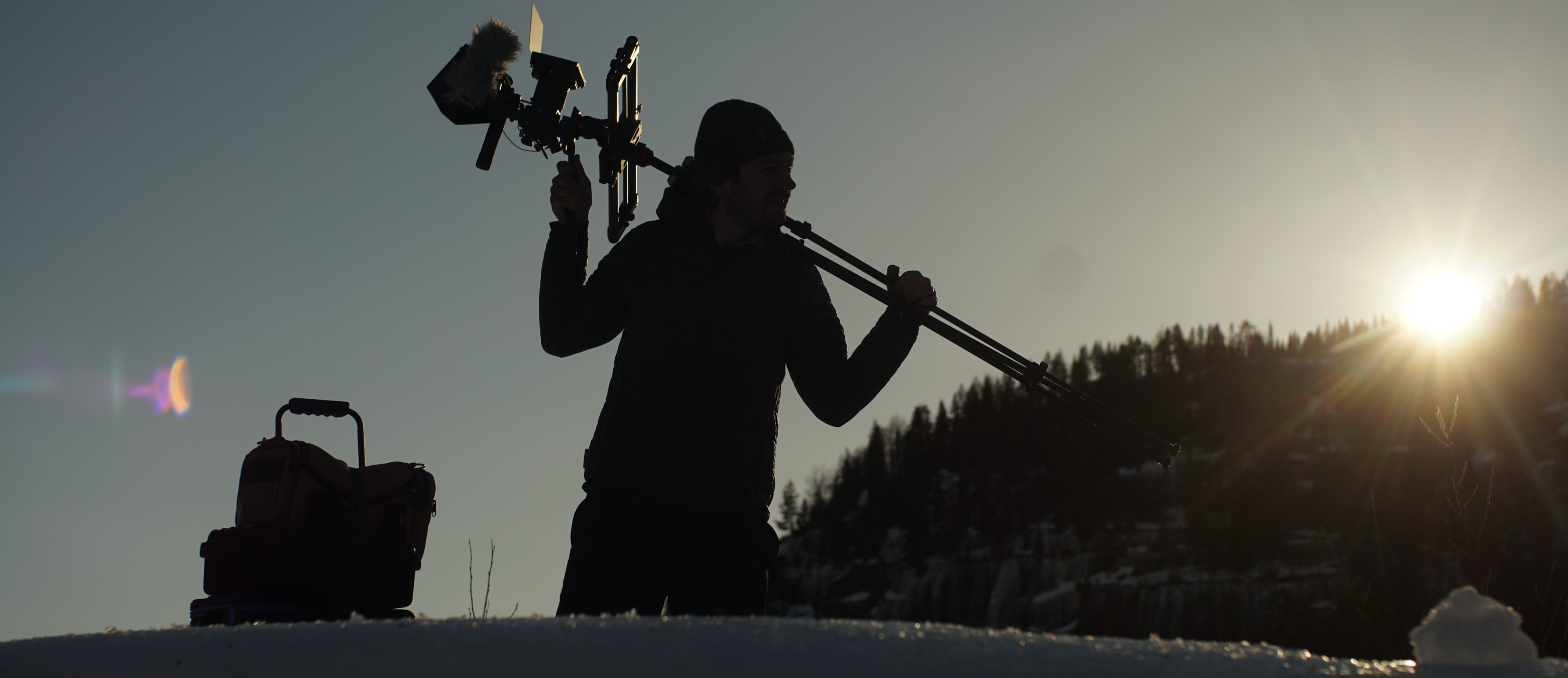 Filmproduksjon ute i naturen omvinteren